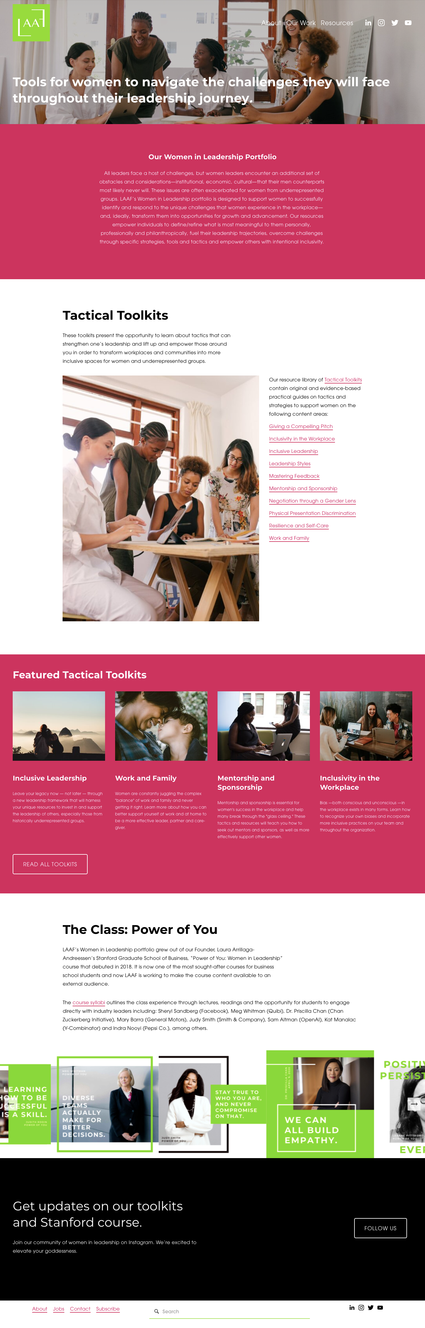 LAAF website redesign